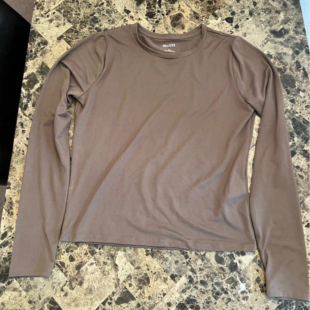 Hollister Chocolate Brown Long Sleeve Shirt